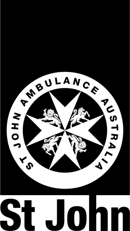 A black St John logo